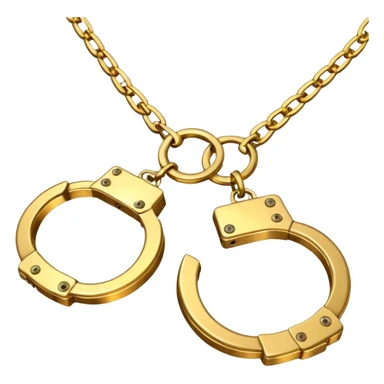 Golden hand cuffs on chains sticker
