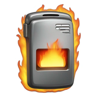 beeper pager on fire sticker
