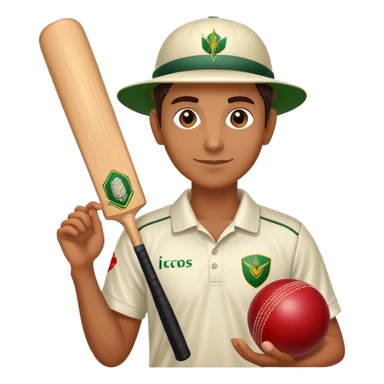 A Cricket Coach Holding Bat And A Ball And Also Written Cricket Coach . The Coach Skin Will Be Shining and Glowing Clear  sticker