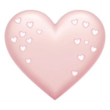 white heart emoji with subtle sakura petal texture sticker