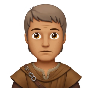 medieval man stand sticker