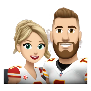Travis kelce and Taylor swift at a chiefs game sticker