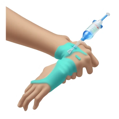 Iv cannulation on hand sticker
