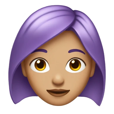 girl with purple hair layered brow eyes  sticker