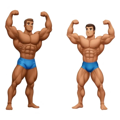 bodybuilders posing on stage sticker