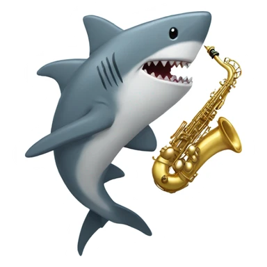 shark saxophone sticker