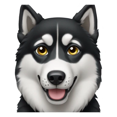 black husky sticker