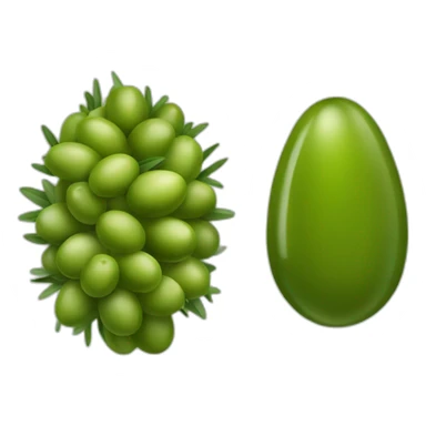 green open olive with a gherkin inside sticker
