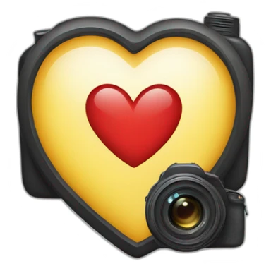 Heart with camera sticker