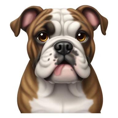 Brindle bulldog  sticker