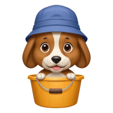 bucket hat dog sticker