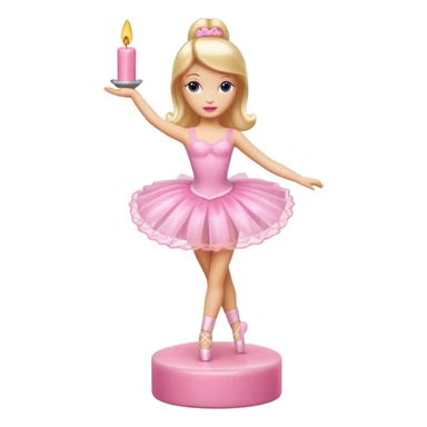 ballerina barbie candle sticker