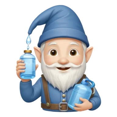 gnome with water can sticker
