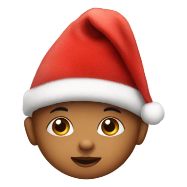 Baby with Santa hat sticker