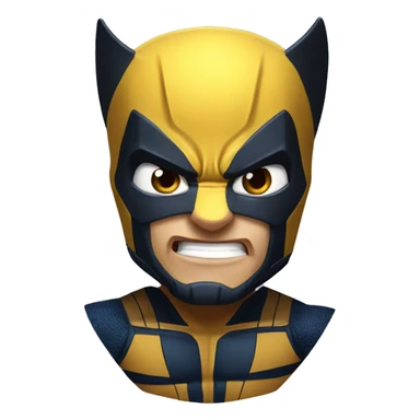 wolverine in spiderman suit sticker