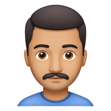 Indian man age 30s fade hair cut no mustache sticker