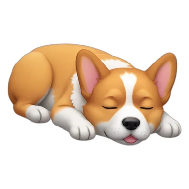 Sleeping corgi sticker