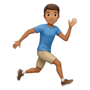 Man waiting to catch a girl running at him with open arms sticker