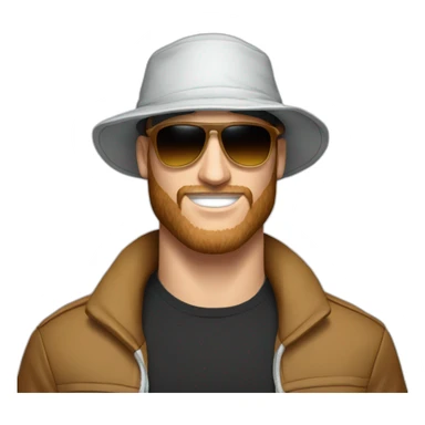 sami zayn wearing a bucket hat and sunglasses sticker