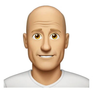 actor bald woody harrelson cartoon wearing tee  sticker