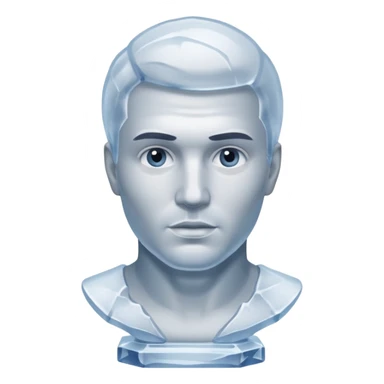 ice Sculpture bust man sticker