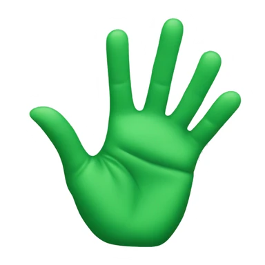 green raised hand and green raised hand sticker