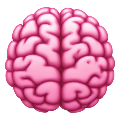 A pink brain a book sticker