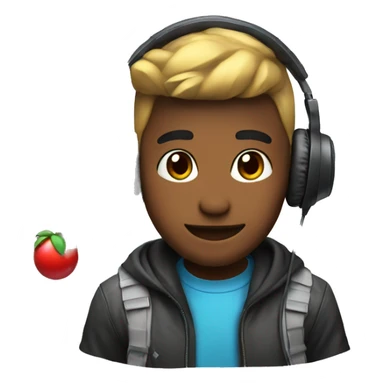 gamer with headphones and a Nintendo switch sticker