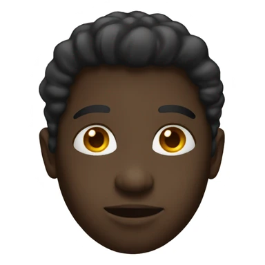 black emoji with white halo on top  sticker
