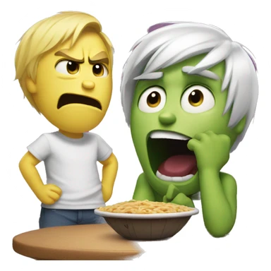 Anger from Inside out cartoon eating Azeri donar sticker