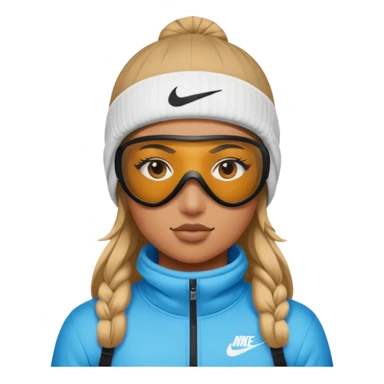 tan girl with nike ski mask on  sticker