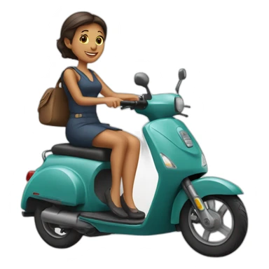 Dorothée sur un scooter sticker
