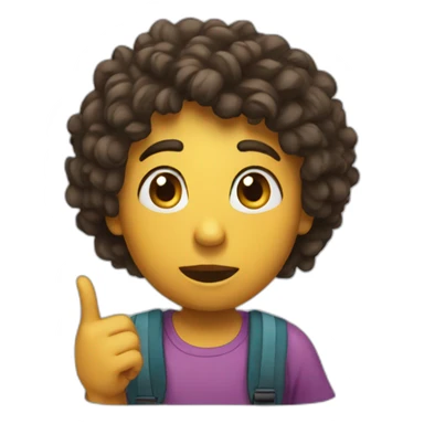 A student who asks a question with surprise sticker