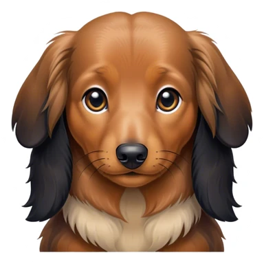 Black and tan long haired dachshund sticker