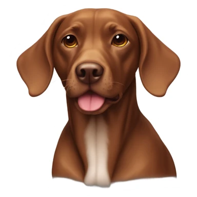 Viszla dog black sticker