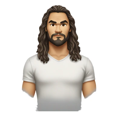 realistic jason momoa wearing tee sticker