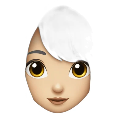 bunnygirl with long and fluffy black ears, long black hair sticker