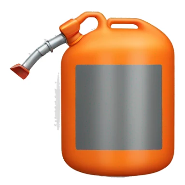 orange gasoline container sticker