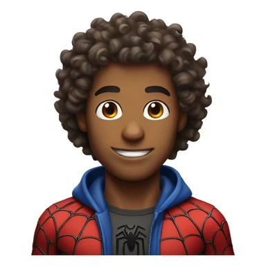 Curly hair spiderman  sticker