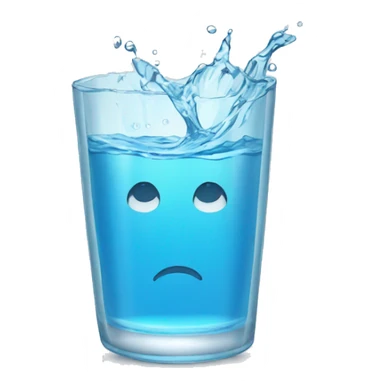 water overflowing glass sticker