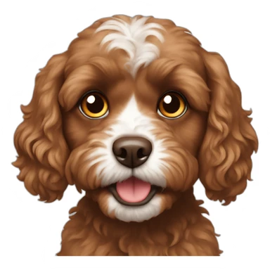Angry brown cavoodle pup sticker