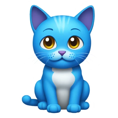 blue cat gumball sticker
