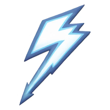 An classic emoji of a lightning whose frame is white and inside is hollow  sticker