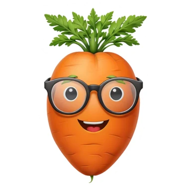Carrot with glasses sticker