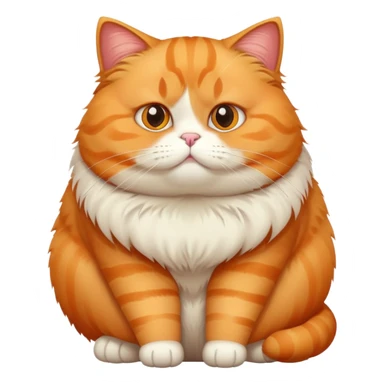 fat orange cat sticker