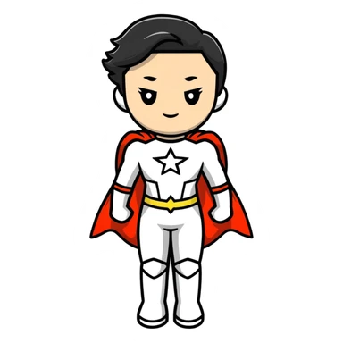 female superhero character sticker