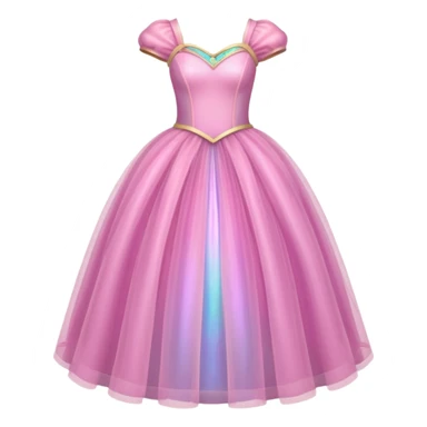 Realistic pink princess sparkle dress sticker