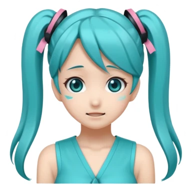 Hatsune Miku  embarrassed twintail sticker