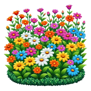 pretty flower bed sticker