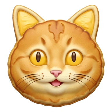 cat as pancake nice yellow pancakes like emoji sticker